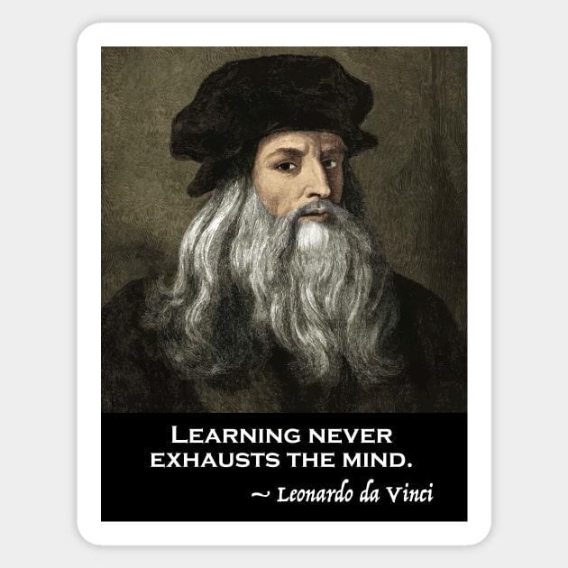 Leonardo da Vinci Inspirational Quote Sticker by Persona2